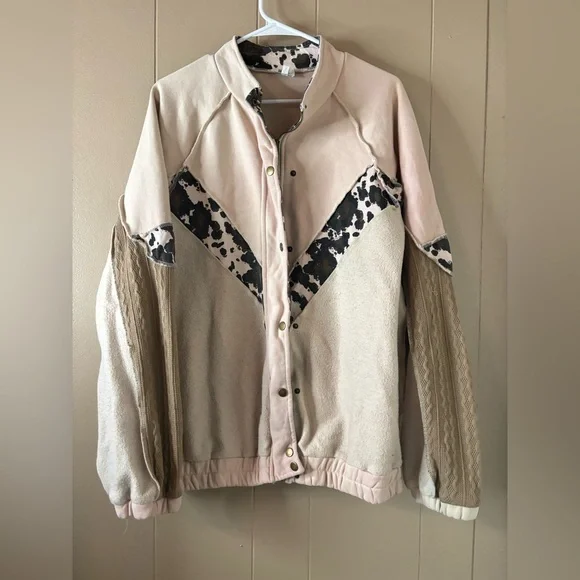 BKE beige and pink jacket - Picture 1 of 4